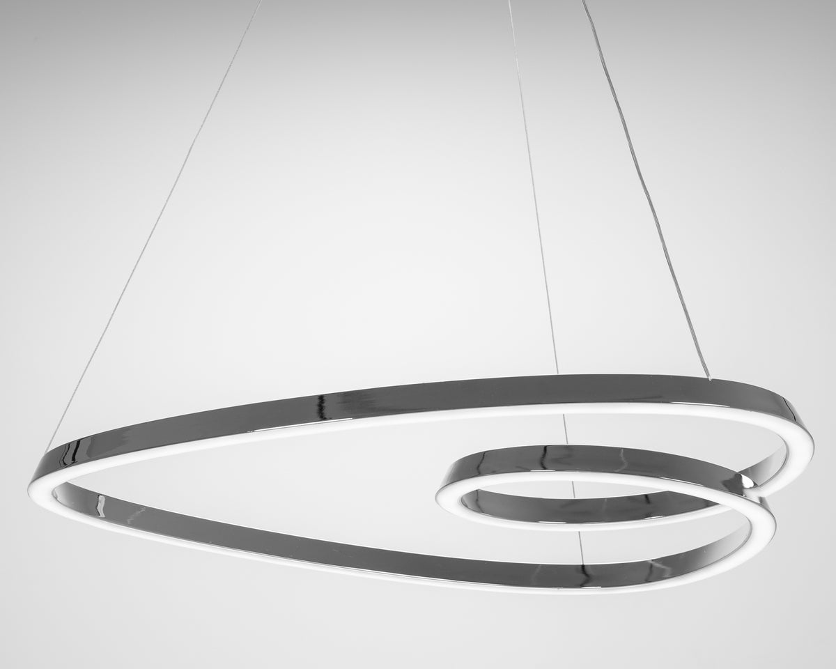Lampă Suspendată De Tavan Led Modern + Telecomandă App7798-cp Chrome  4