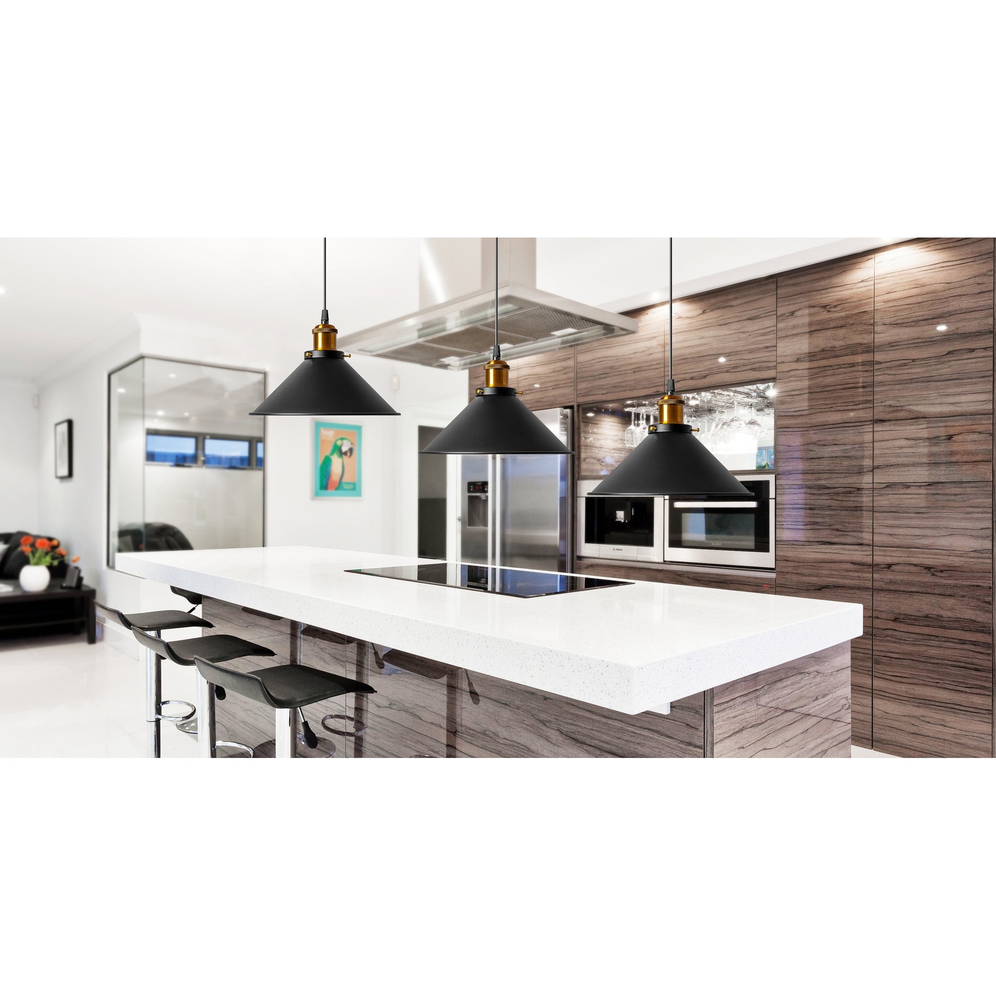 LAMPA DE TAVAN SUSPENDABILA PORTO BLACK  9