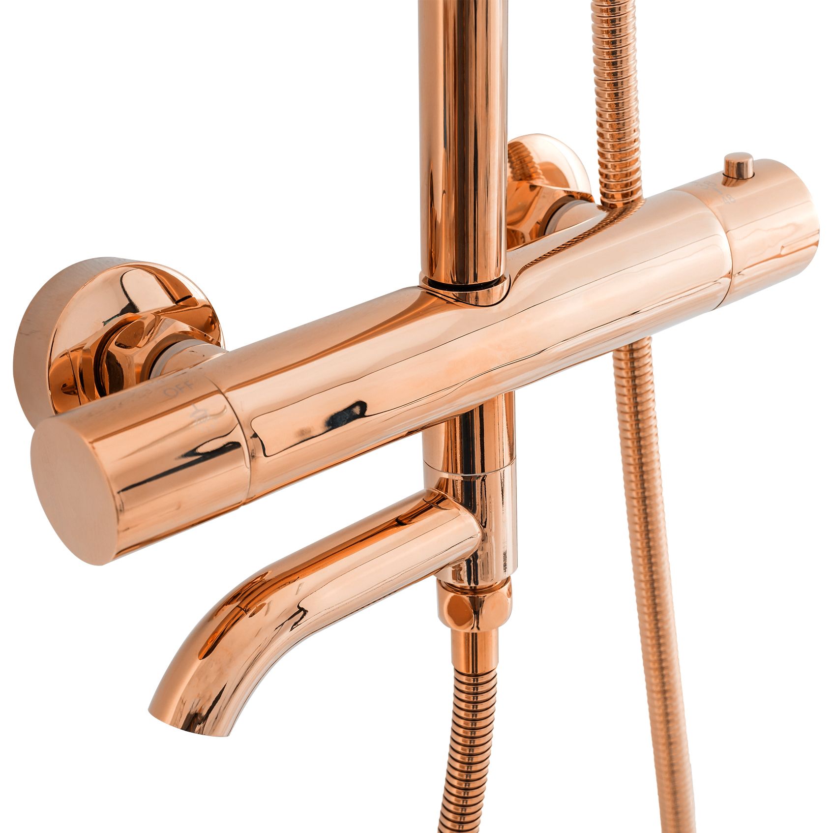 Coloana de dus cu termostat REA Lungo Rose Gold  8