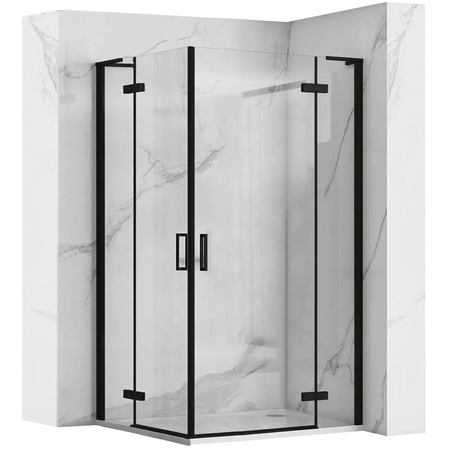 Cabina dus REA Hugo Double Black 80x100  1