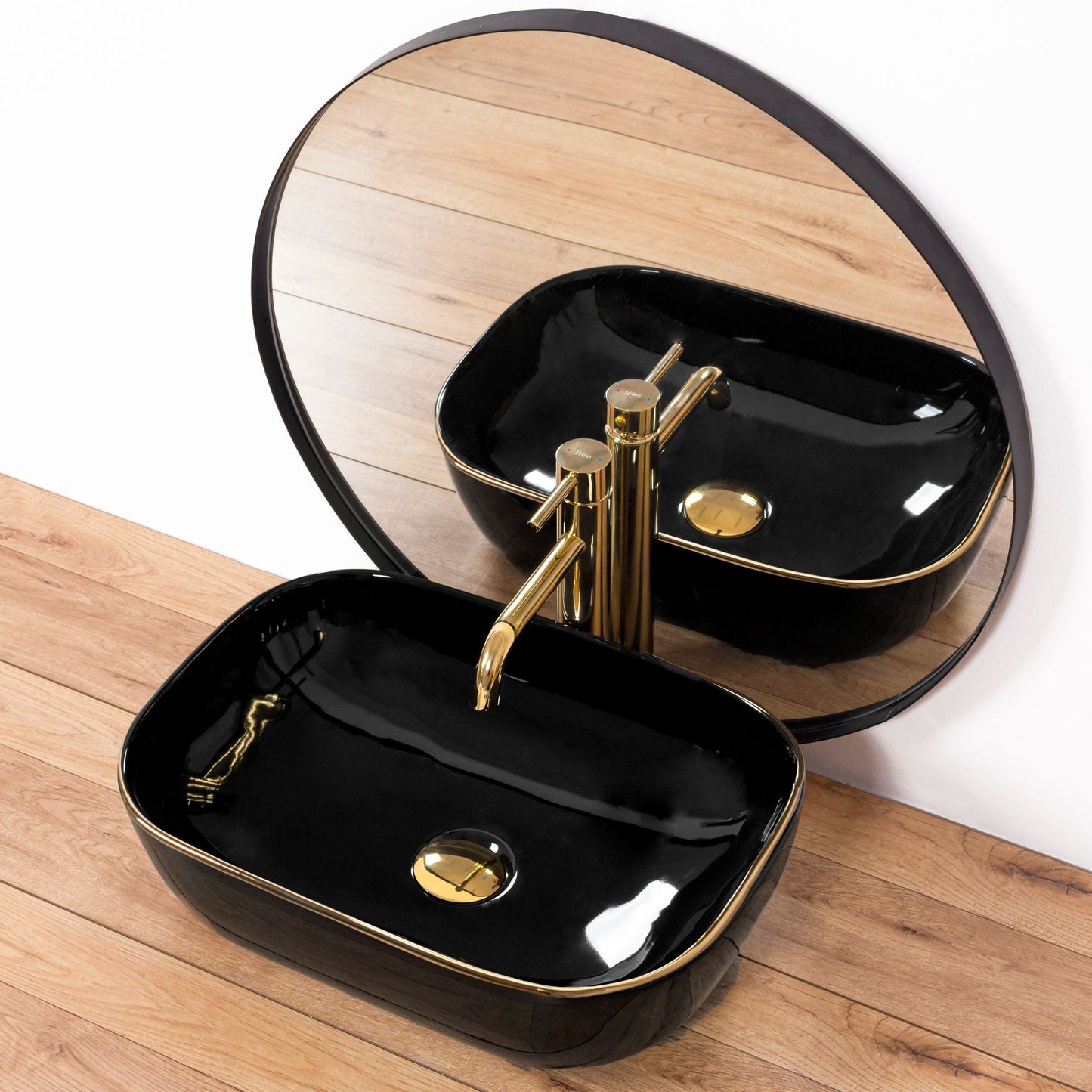 Lavoar pentru blat Rea Belinda Black Gold 4