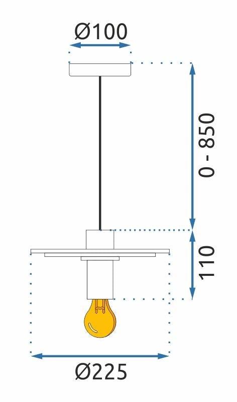 Lampă Suspendată APP1214-1CP Black  6