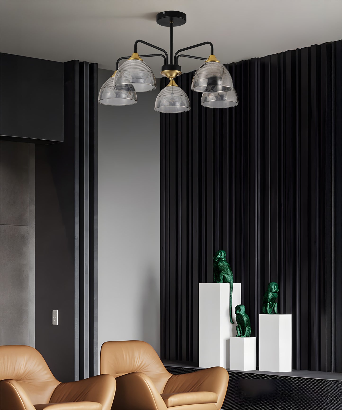 Lampă Suspendată G085-5c Black Grey  6
