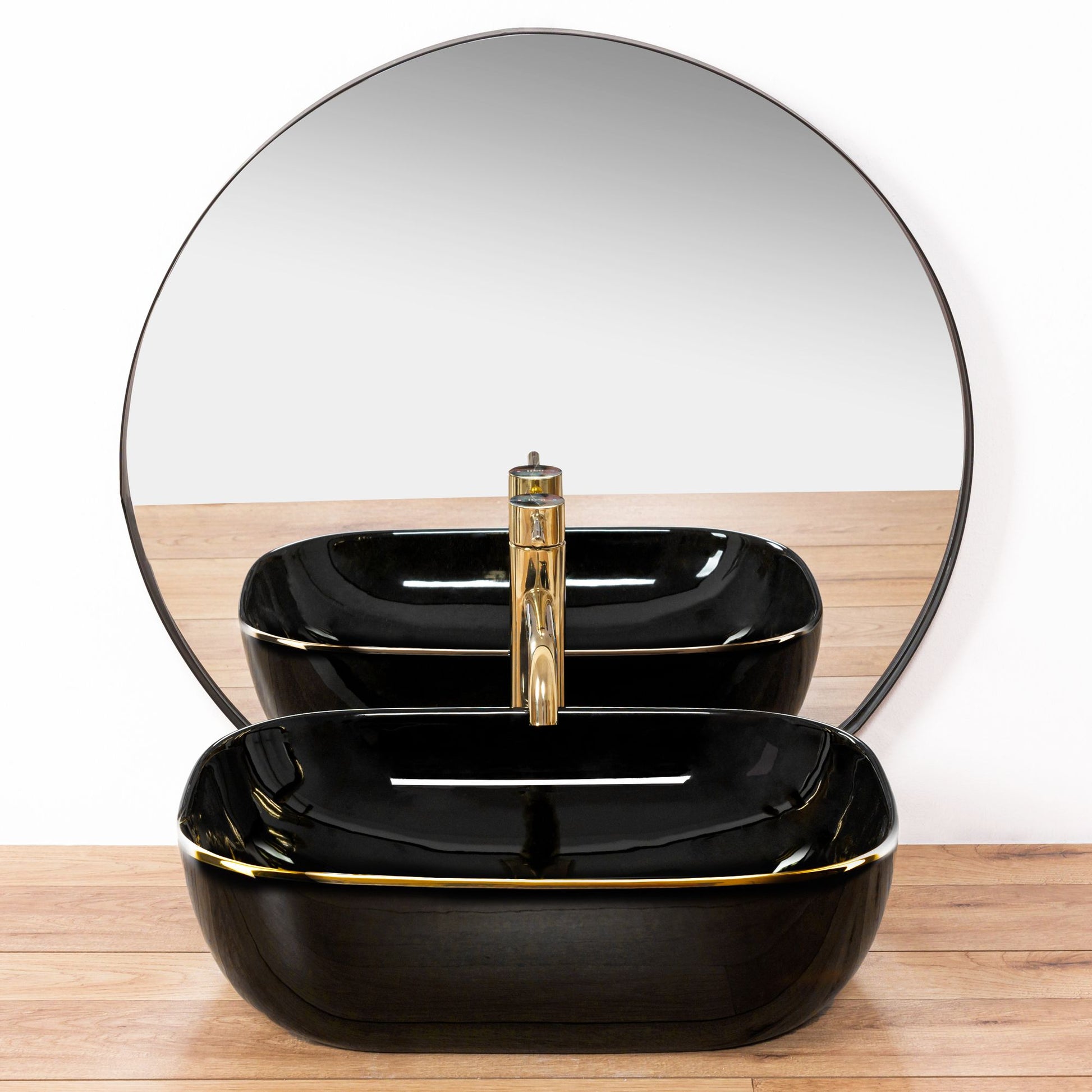 Lavoar pentru blat Rea Belinda Black Gold 2