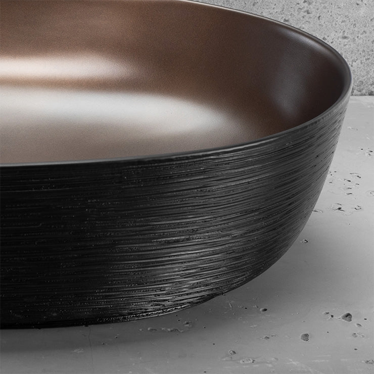 Lavoar Ceramic Pentru Blat Cleo 61 Copper Bush / Black - Rea  3