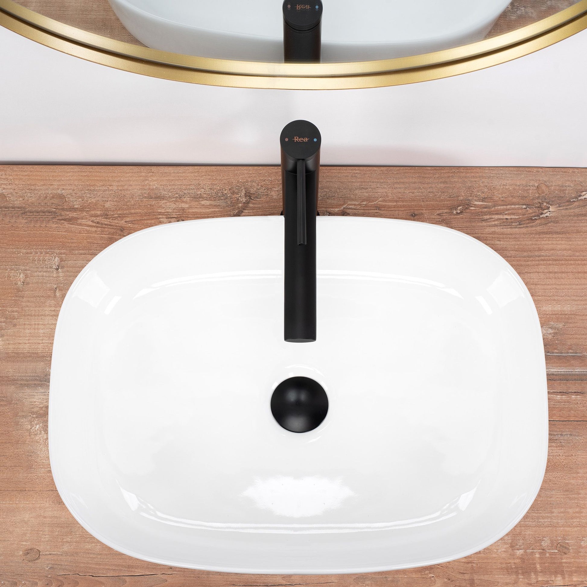 Lavoar ceramic pentru blat Rea Angie 5