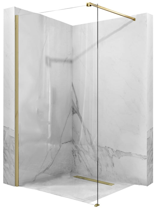 Paravan de dus Rea Aero Gold Brush 100 1