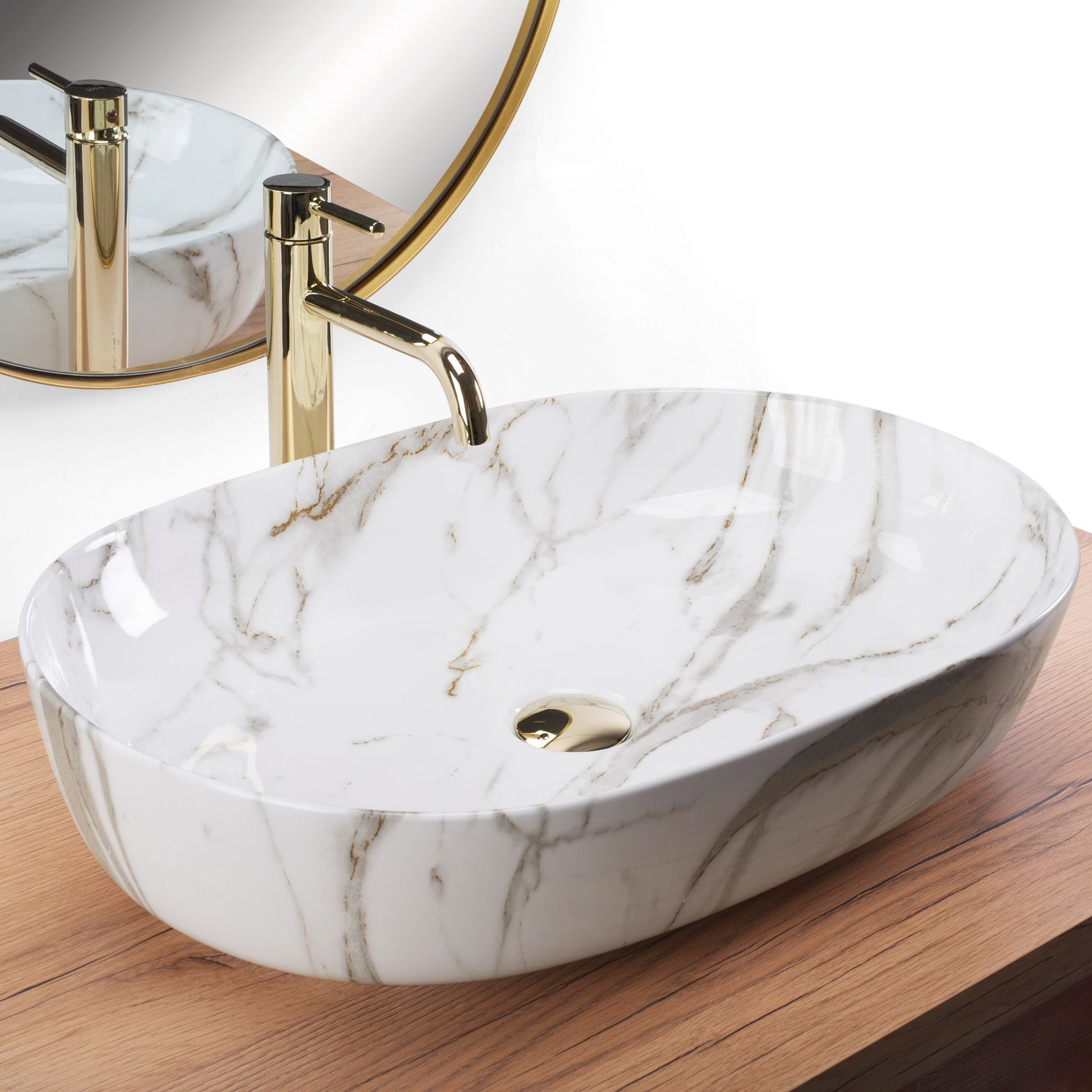 Lavoarul REA CLEO 61 Shiny Aiax din ceramică 2