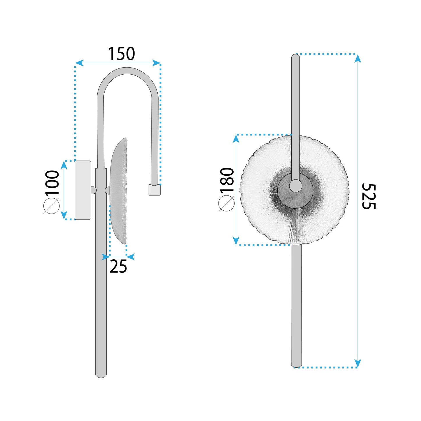 Aplică De Perete Led Lhj072-w Brush Gold  7