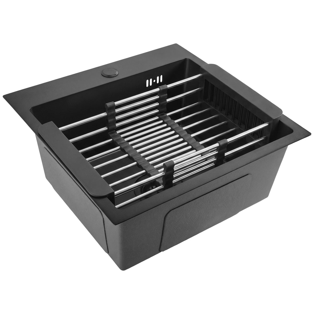 Chiuvetă Din Oțel Cu Set De Accesorii 3 Buc. REA Leo 40 Black 9