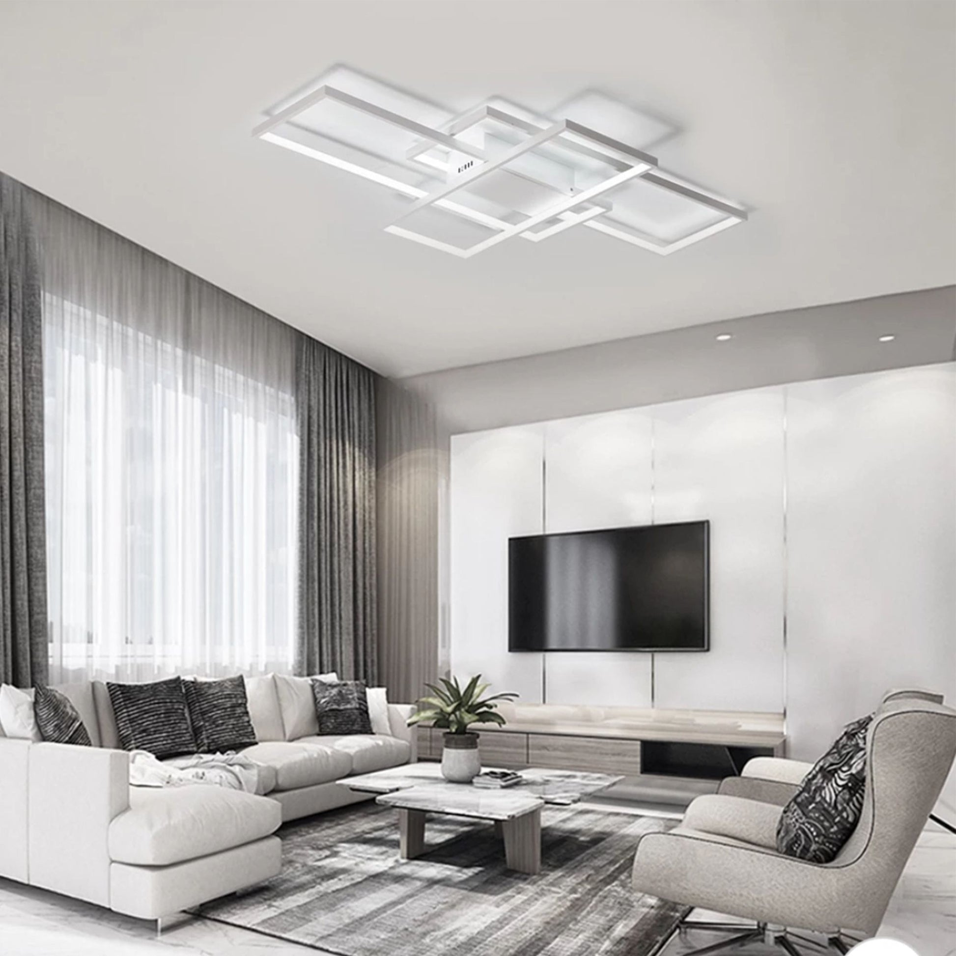 Plafoniera moderna LED + TELECOMANDA WHITE APP660 7