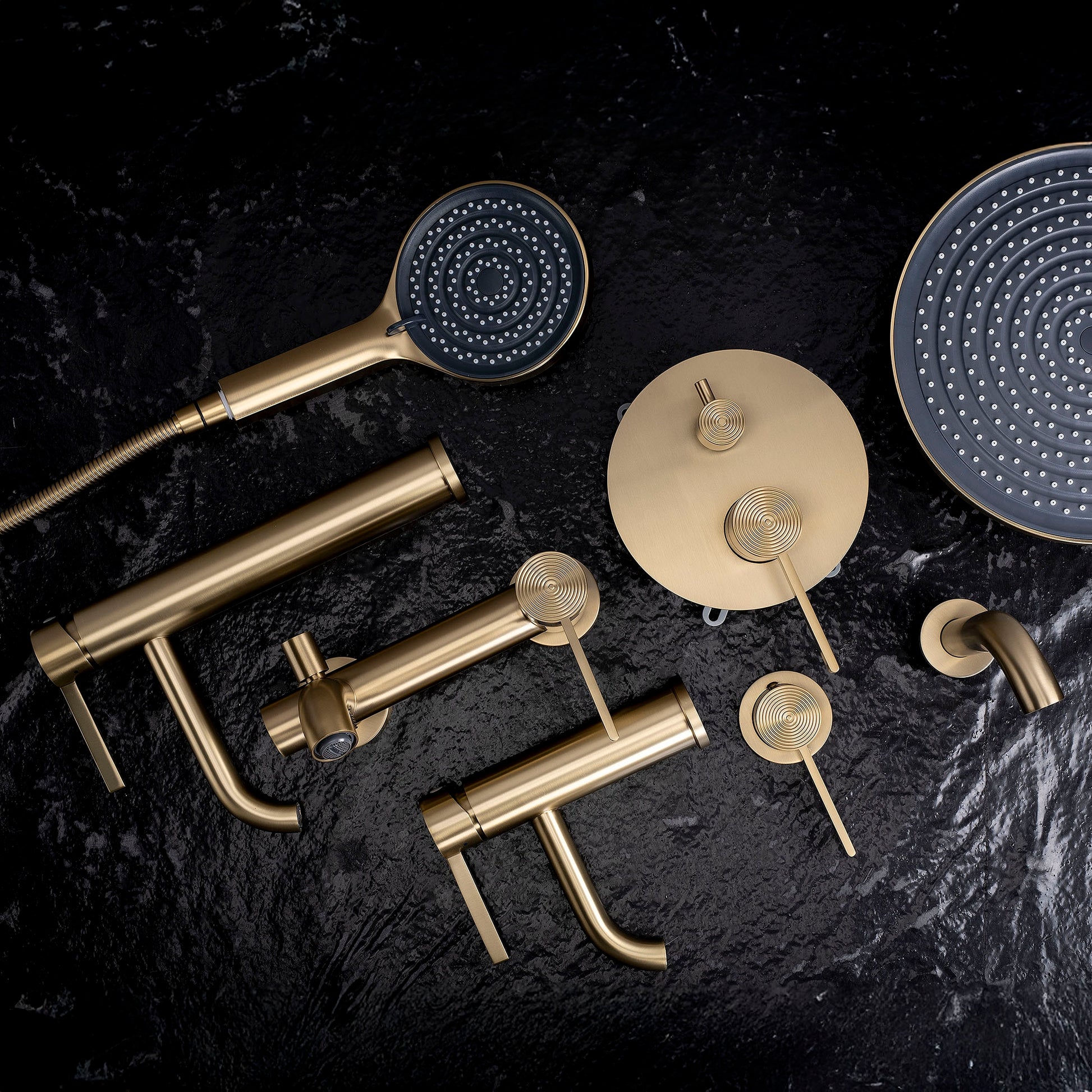 Baterie Pentru Baie Rea Foster Brush Gold High  13