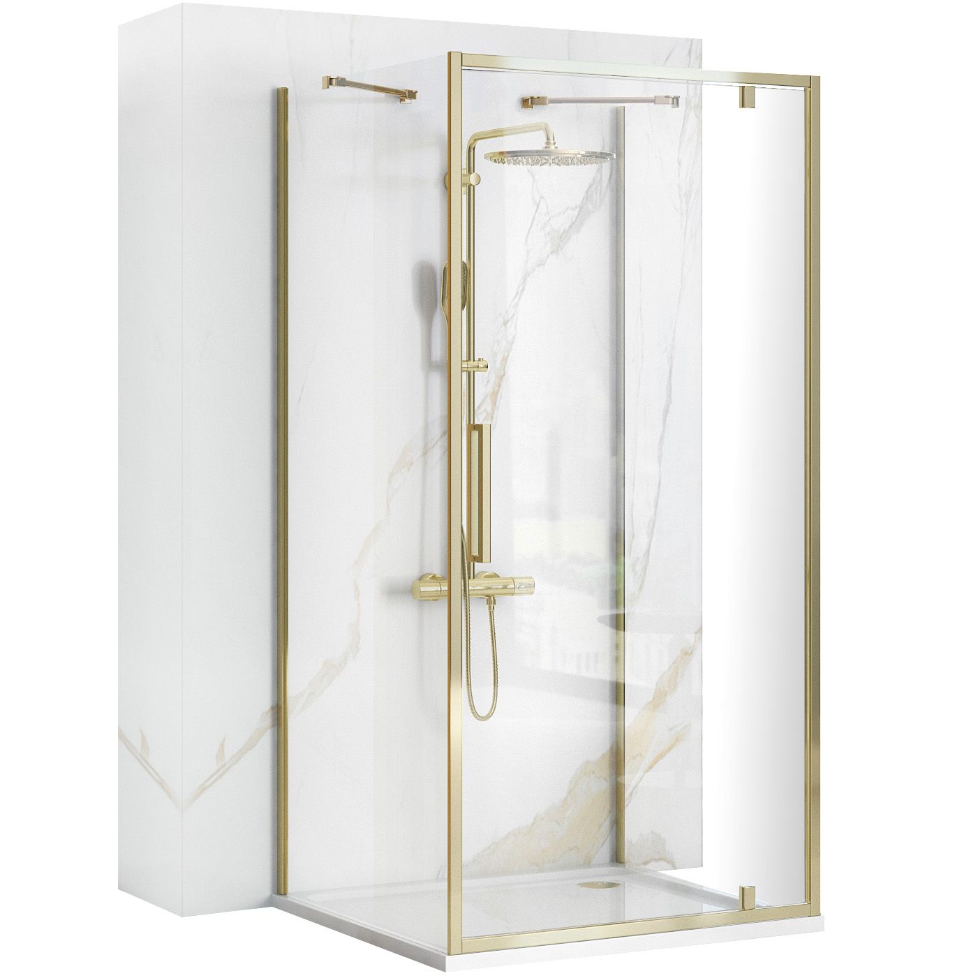 Cabina de dus De colt Rapid Swing Usa:100 x Perete:80 1