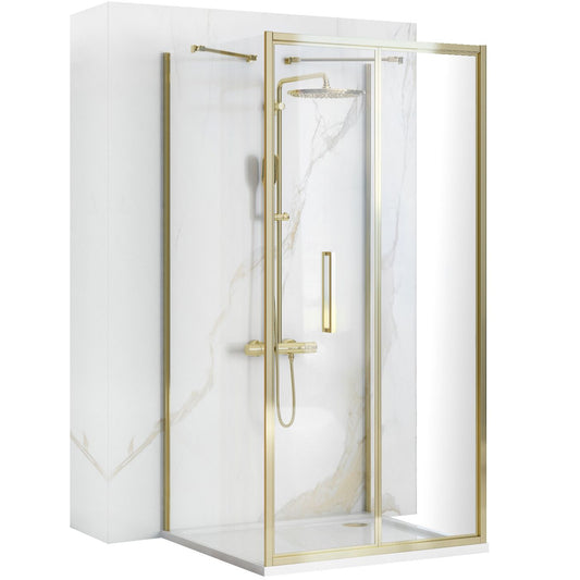 Cabina de dus de perete REA Rapid Fold Gold Usa:90 x Perete:100 1