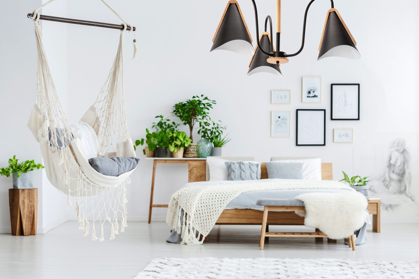 Lampa Scandinavă Cu Trei Brațe, Neagră, APP605-3C  5