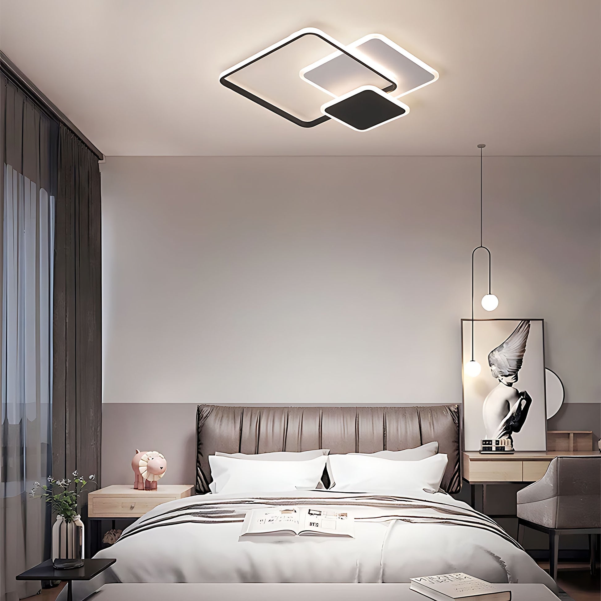 Lampă De Tavan Lhj079-c Black/white Led  6