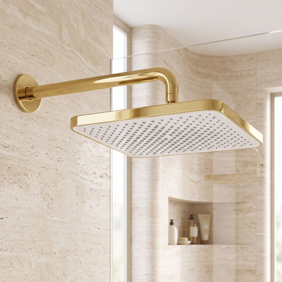 Pălărie De Duș Dreptunghiulară REA JS-032 Gold 2