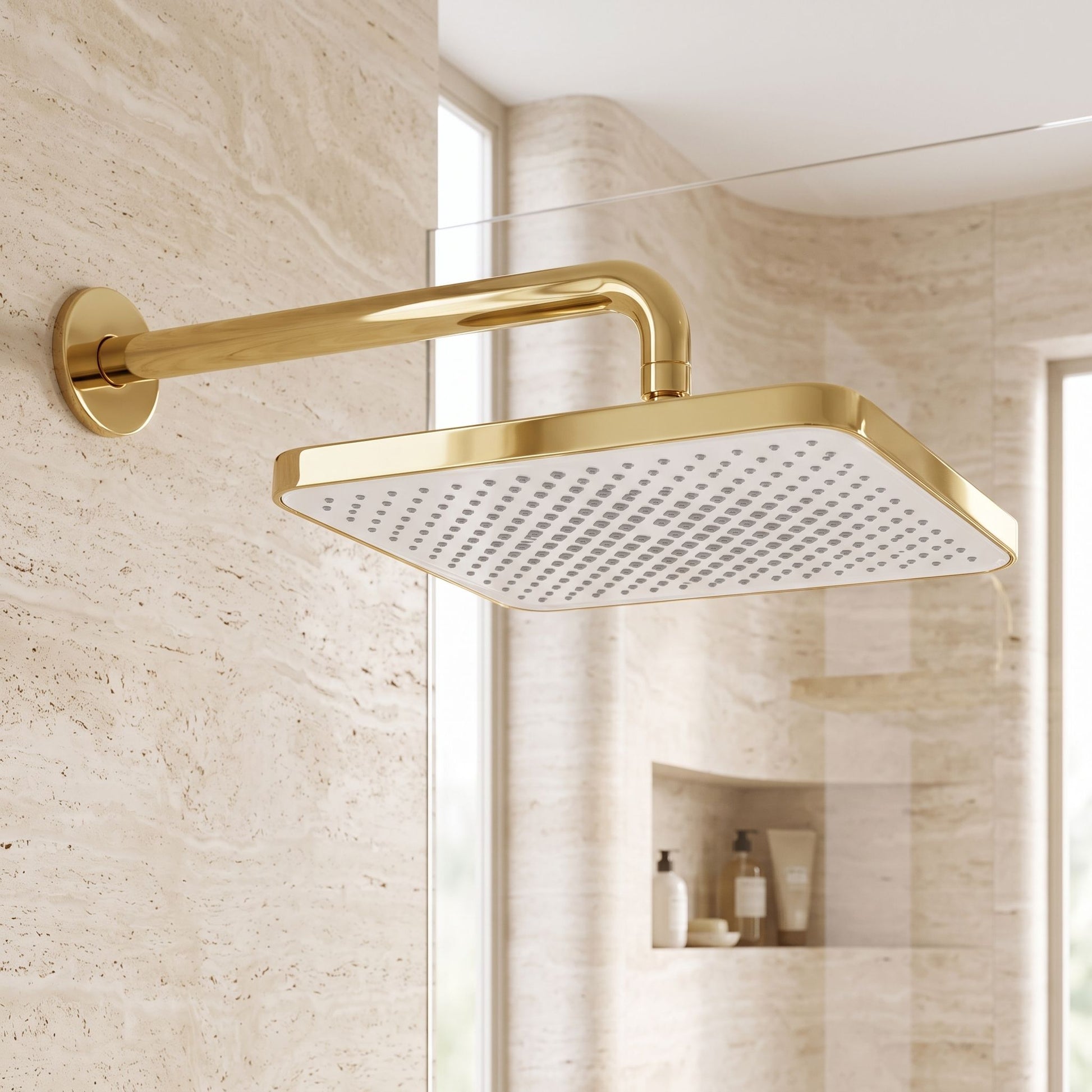 Pălărie De Duș Dreptunghiulară REA JS-032 Gold 2