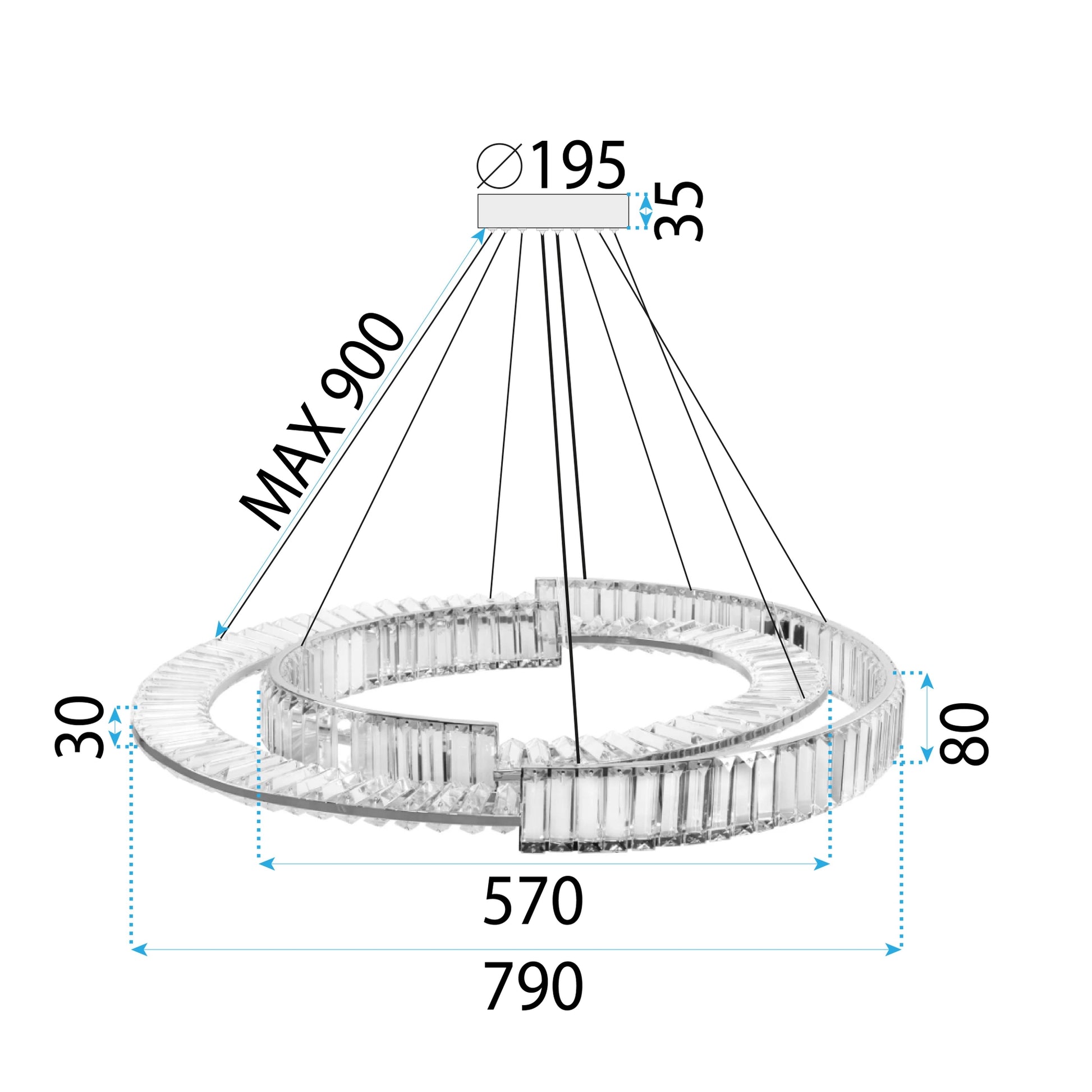 Lampa Led App1525-cp60/80 Chrome  10