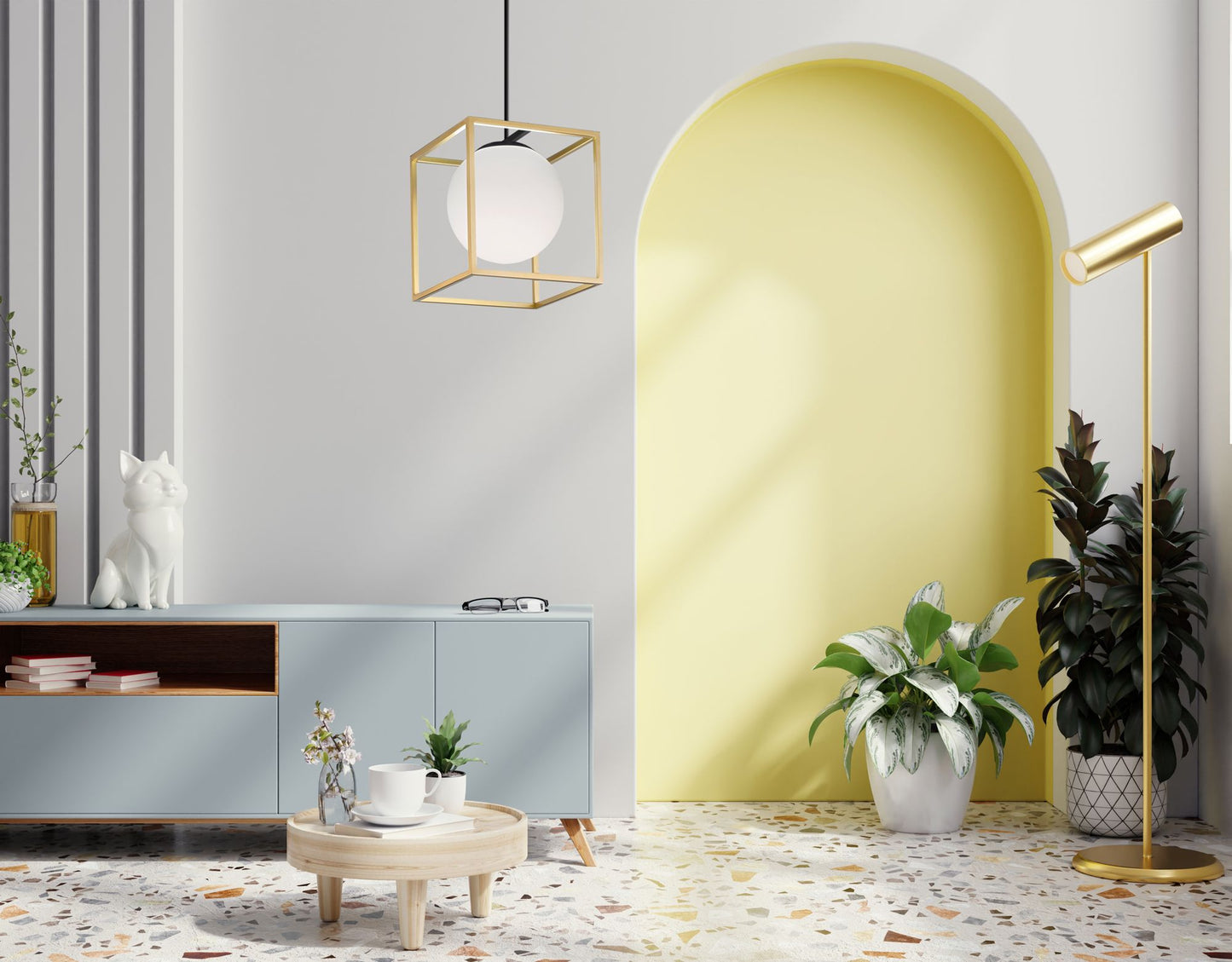 Lampă suspendată APP1165-1CP GOLD WHITE  5