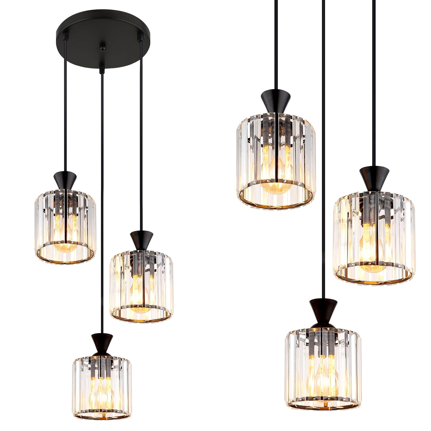 Lampă Suspendată Ebt025-3cp Black  1