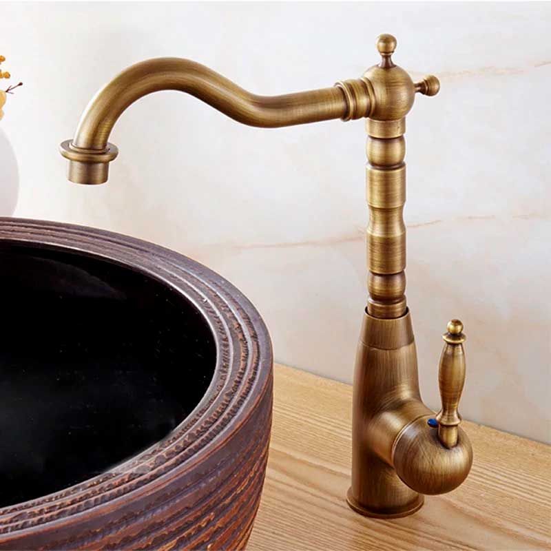 Baterie pentru lavoar Bona Old Gold inalta  3
