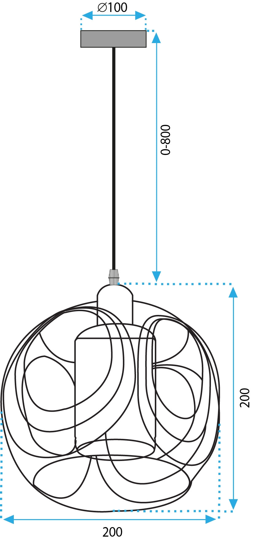 Lampă Suspendată APP1127-1CP  9