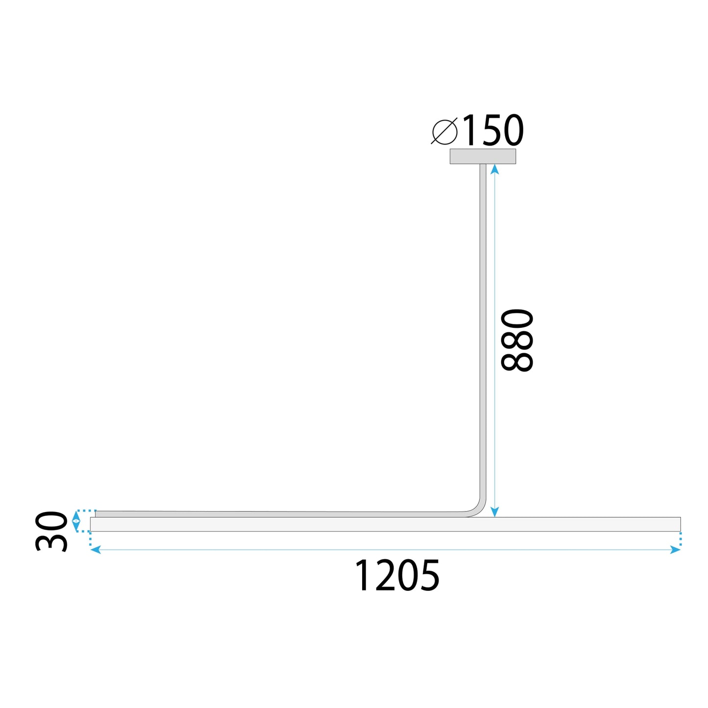Lampă Suspendată Led App1659-cp Black 120cm  10