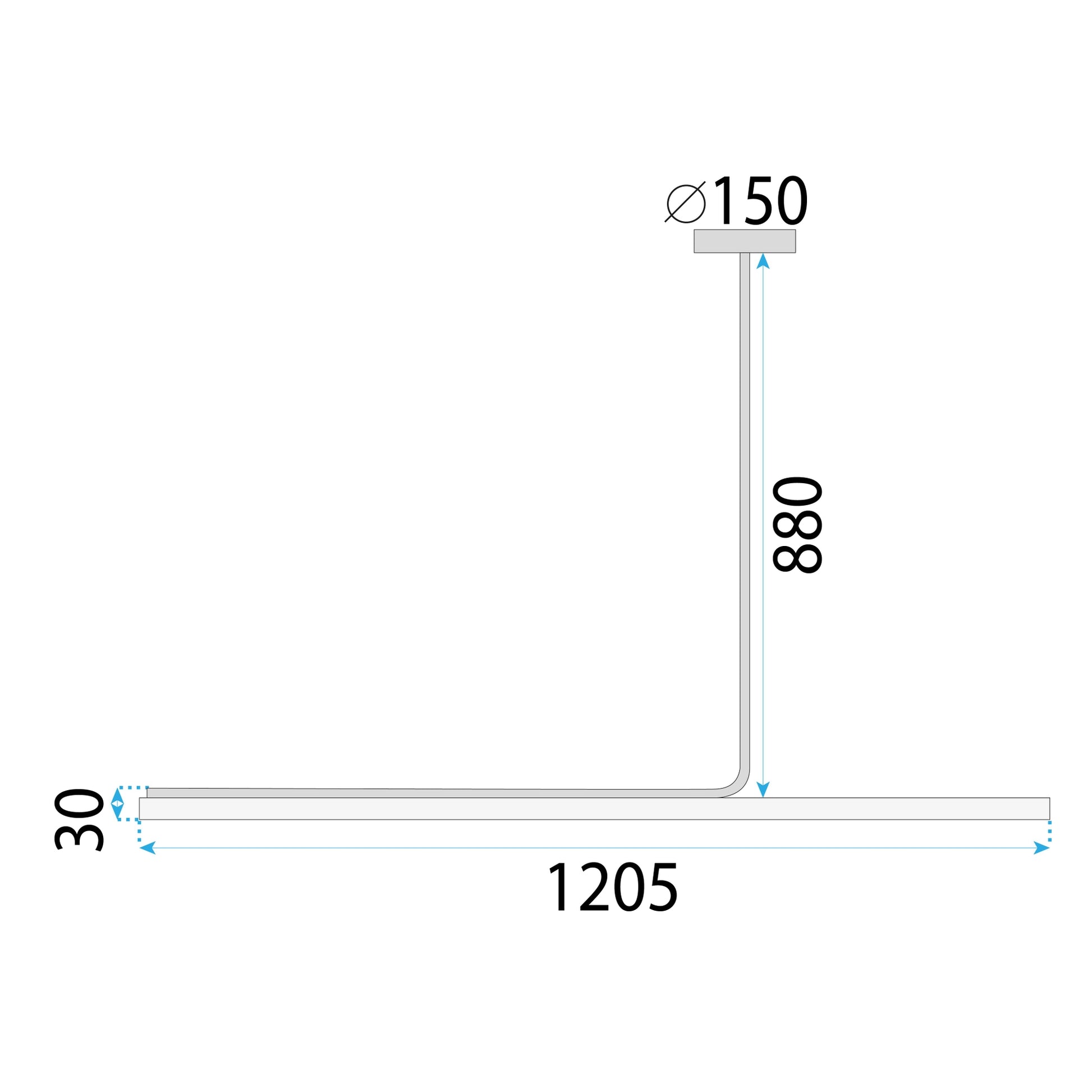 Lampă Suspendată Led App1659-cp Black 120cm  10