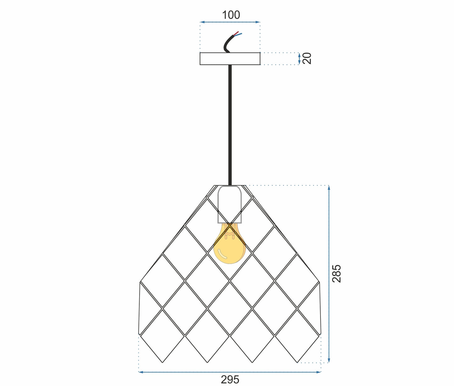 Lampă Suspendată De Tavan Din Metal Verde APP339-1CP  5