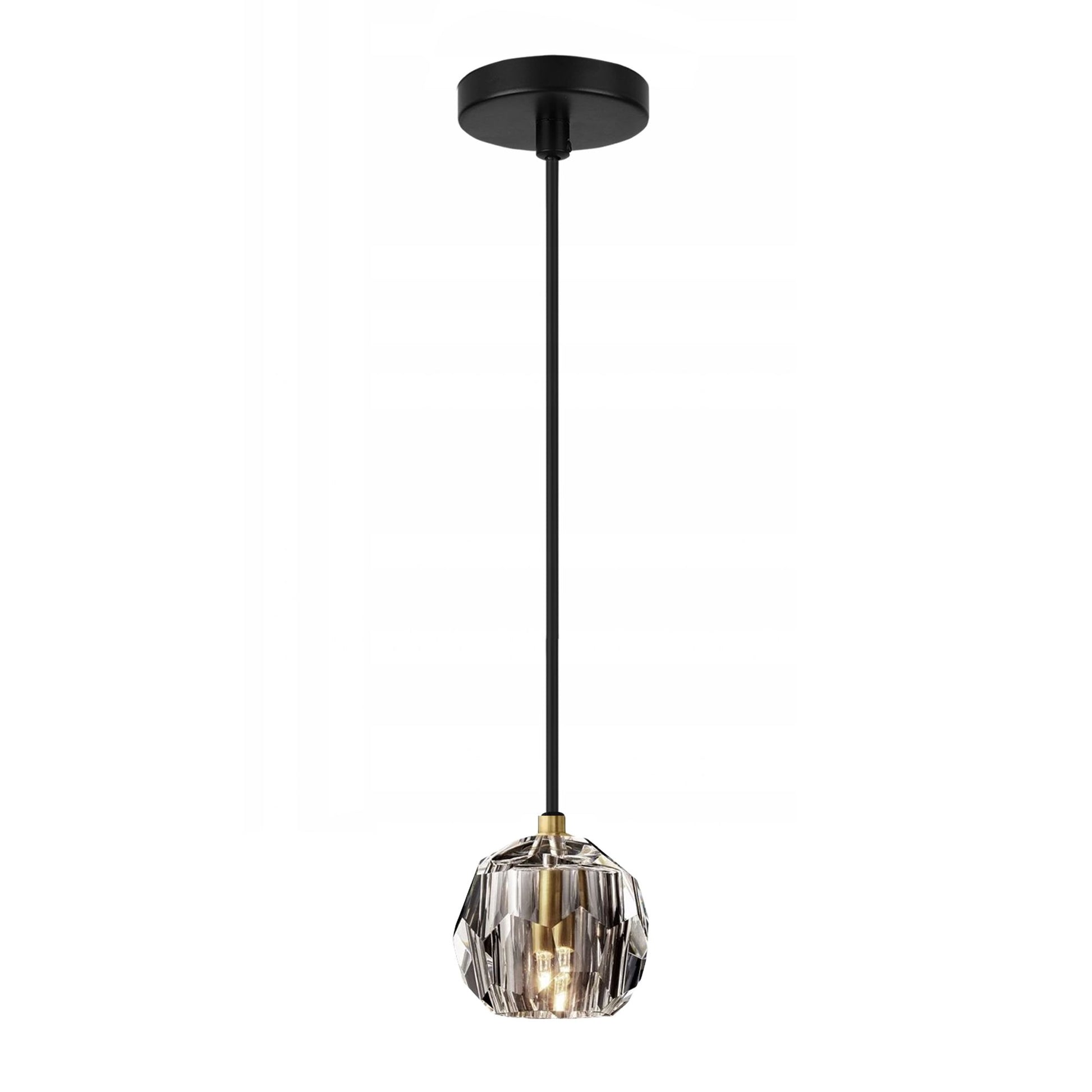 Lampă de tavan din cristal neagra APP586-1CP  2