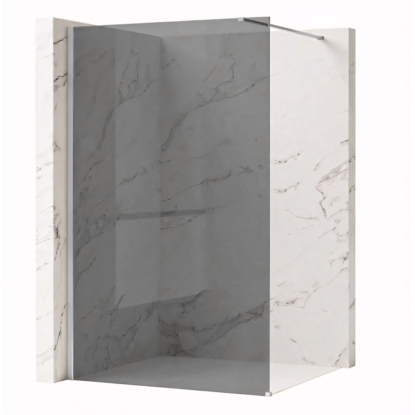 Paravan de dus Rea Flexi Grey / Chrome 140  1