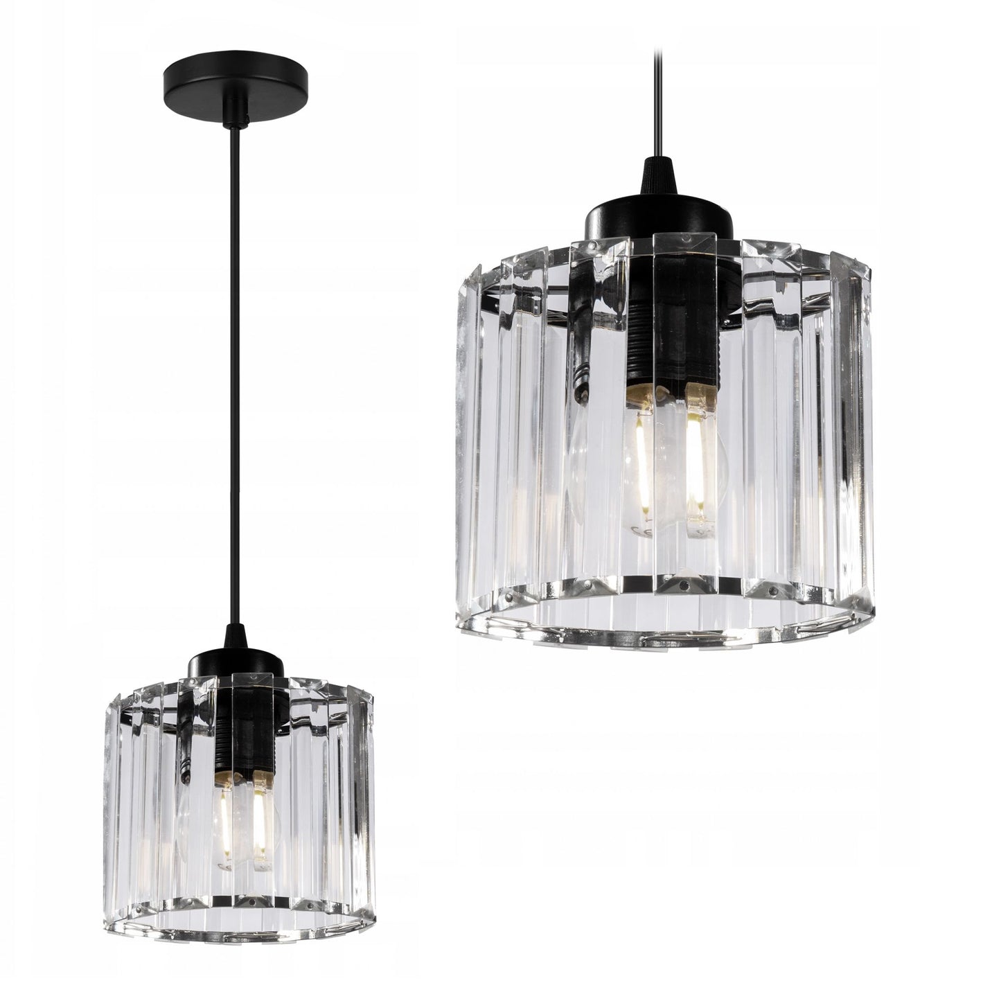 Lampă de tavan din cristal negru APP511-1CP  1