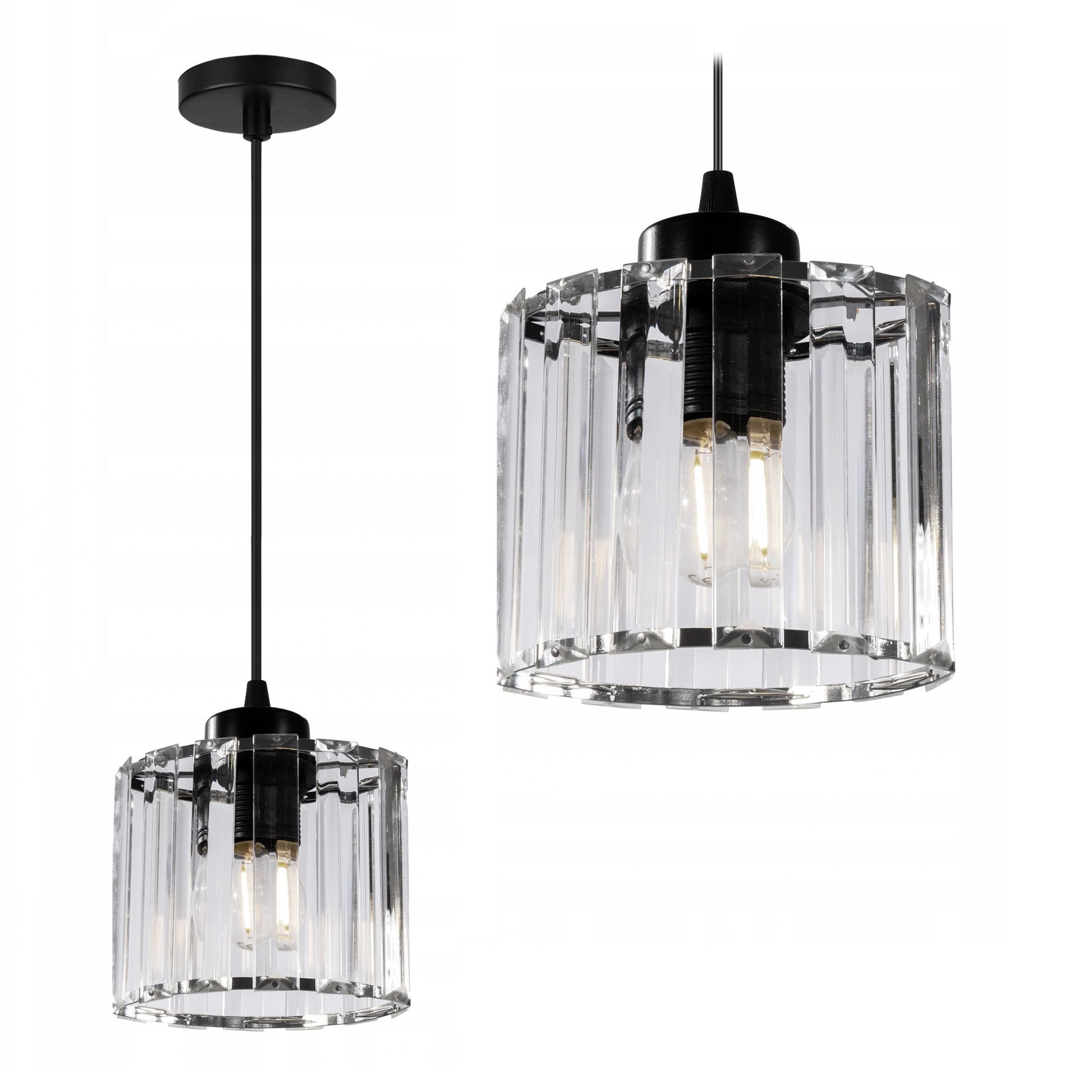 Lampă de tavan din cristal negru APP511-1CP  1