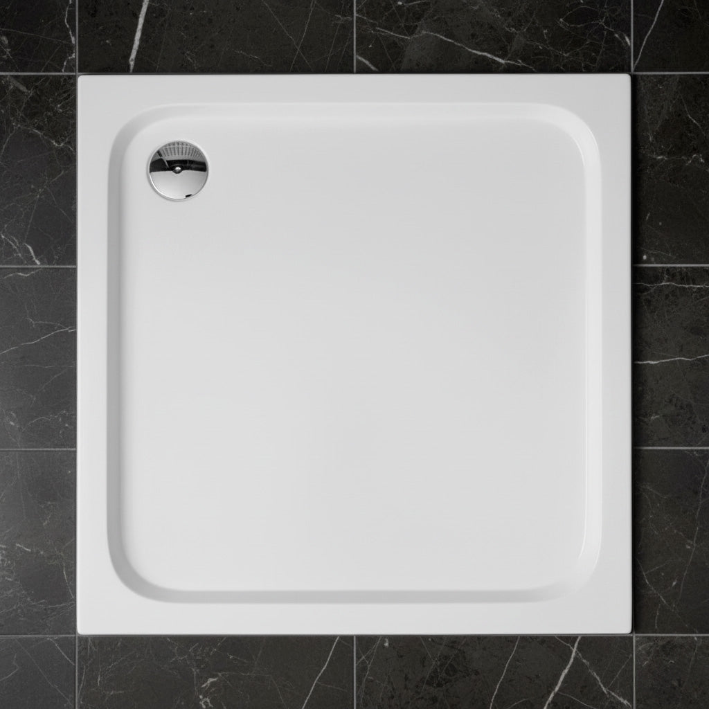 Cada Pentru Dus Din Acril Rea Belmond White 90x90  4