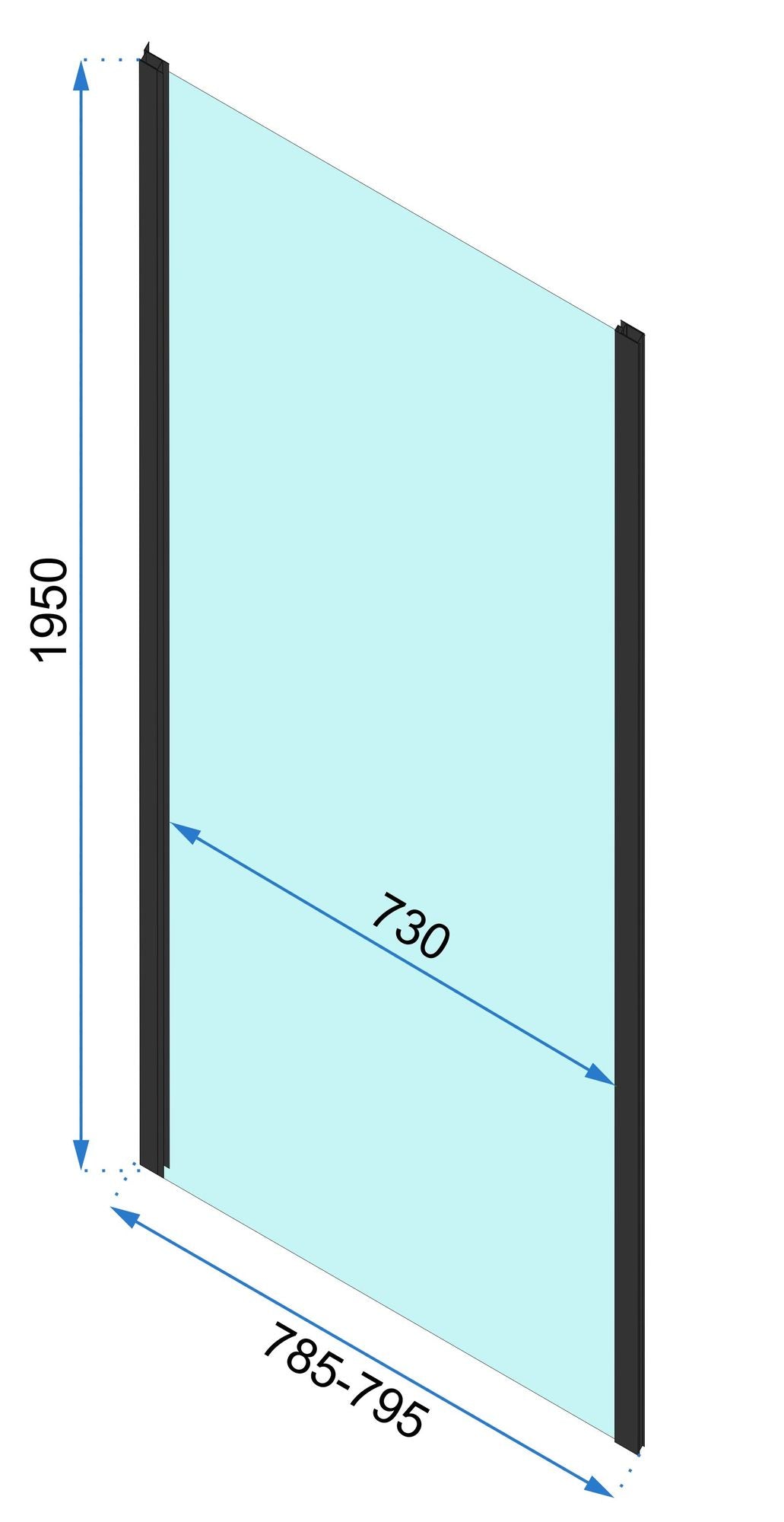 Cabina dus Rapid Slide Chrom Usa: 120 Perete: 100 11