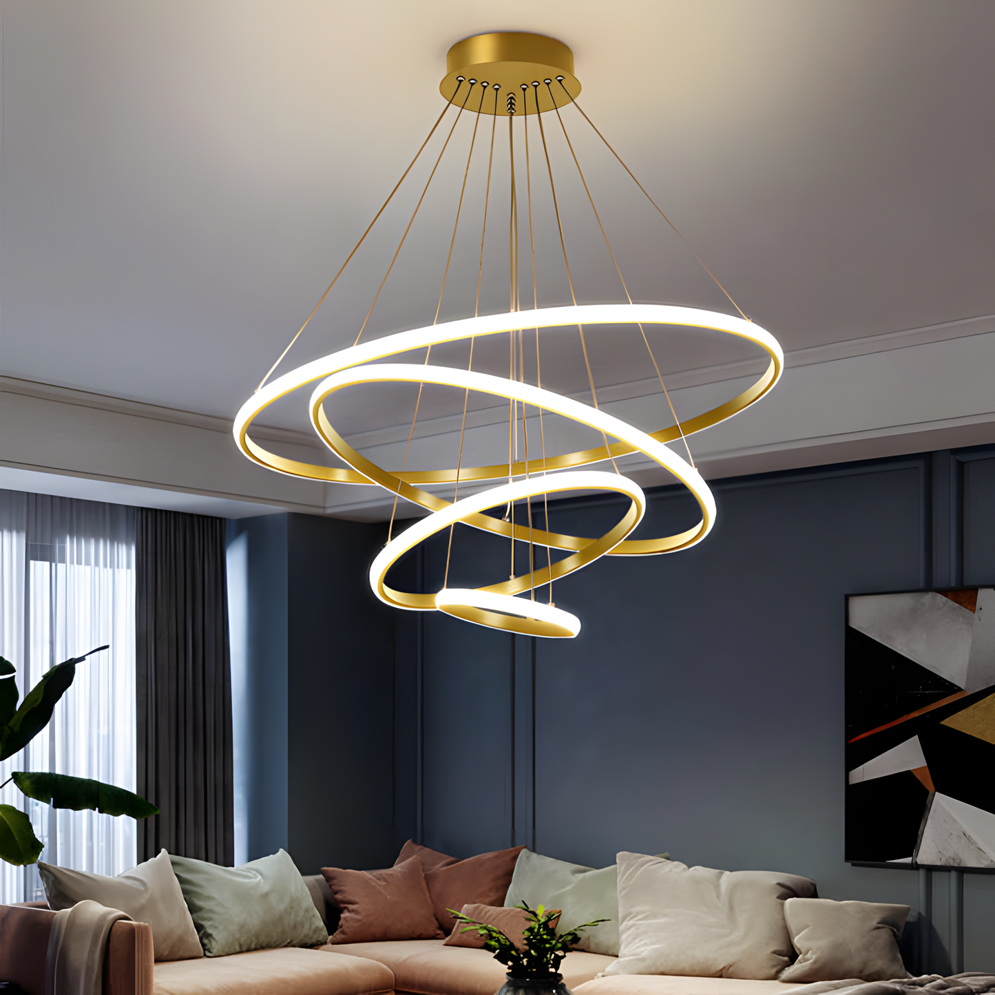 Lampă Suspendată Lhj010-cp4 Brush Gold  5