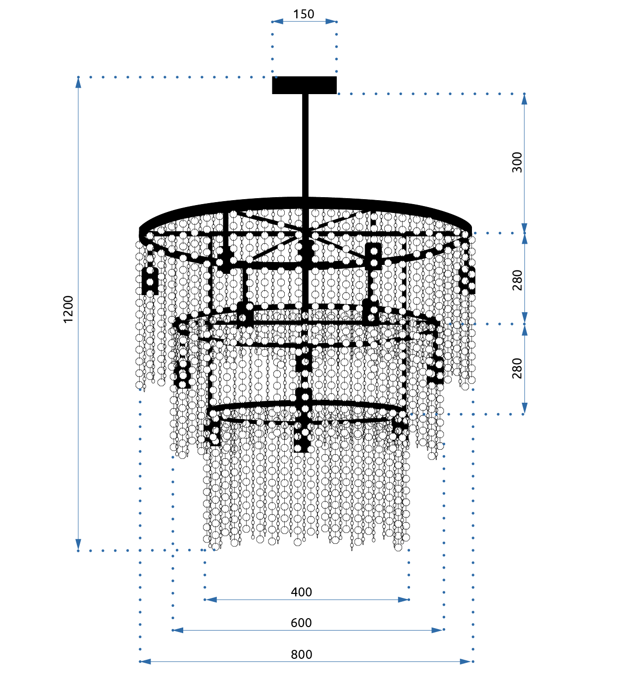 Lampa Cristal APP1314-CP Black  6