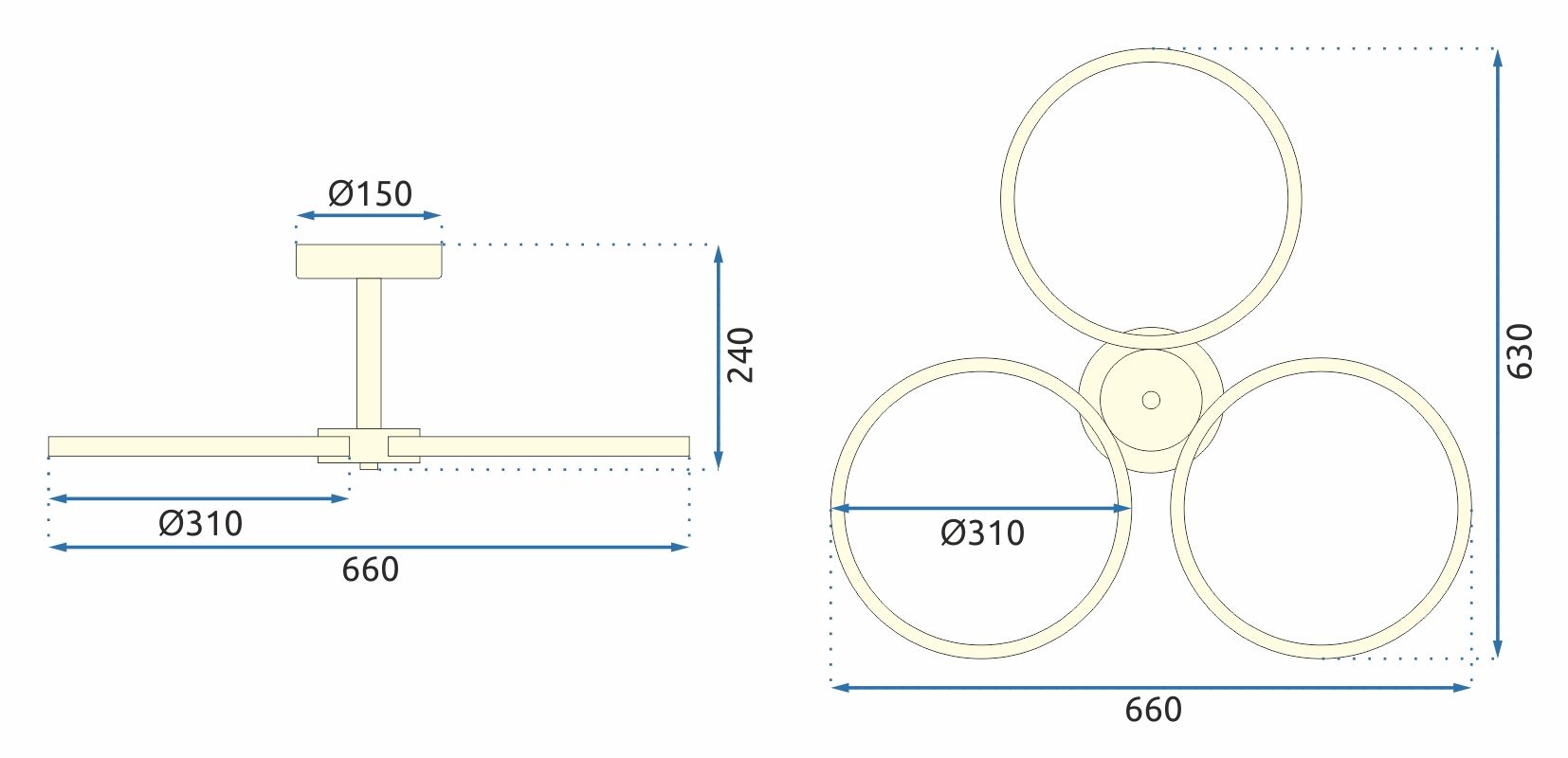 Lampa LED APP993-c Gold + Remote Control 8