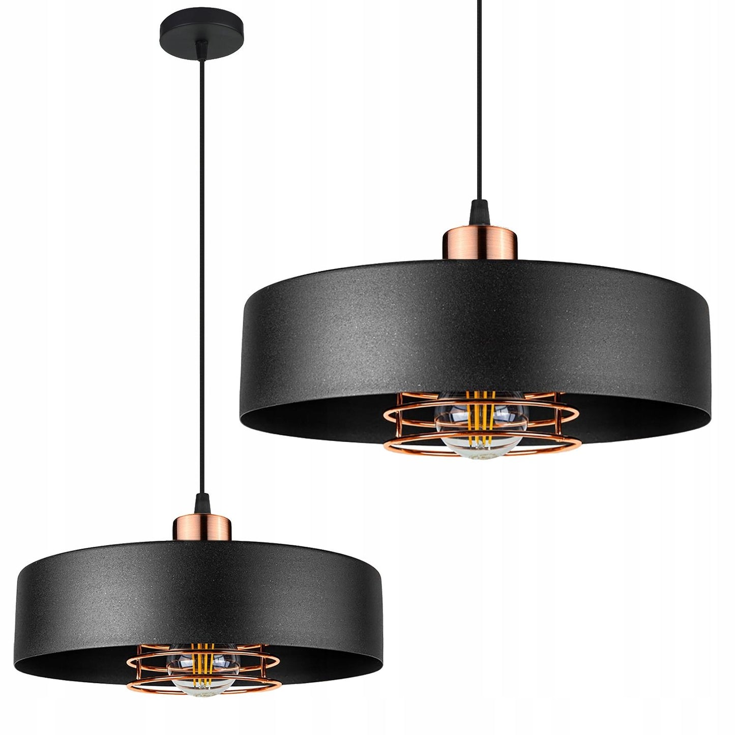 Lampă suspendată APP1246-1CP Black/Rose gold  1