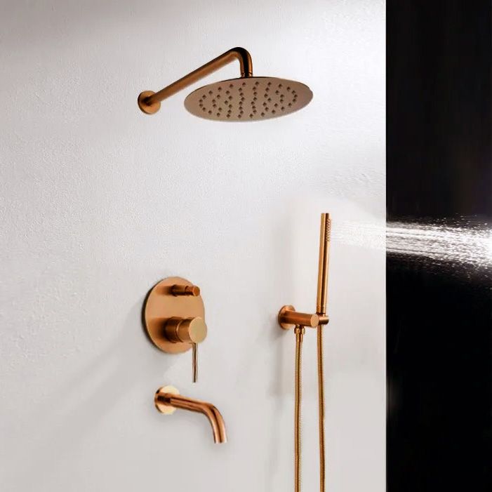 Set de duș incastrat Rea Lungo Copper Auriu cu BOX  4