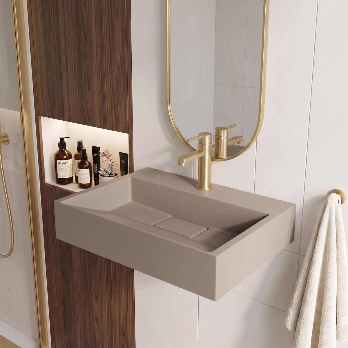 Lavoar Din Compozit Rea GOYA TAUPE 50CM 6