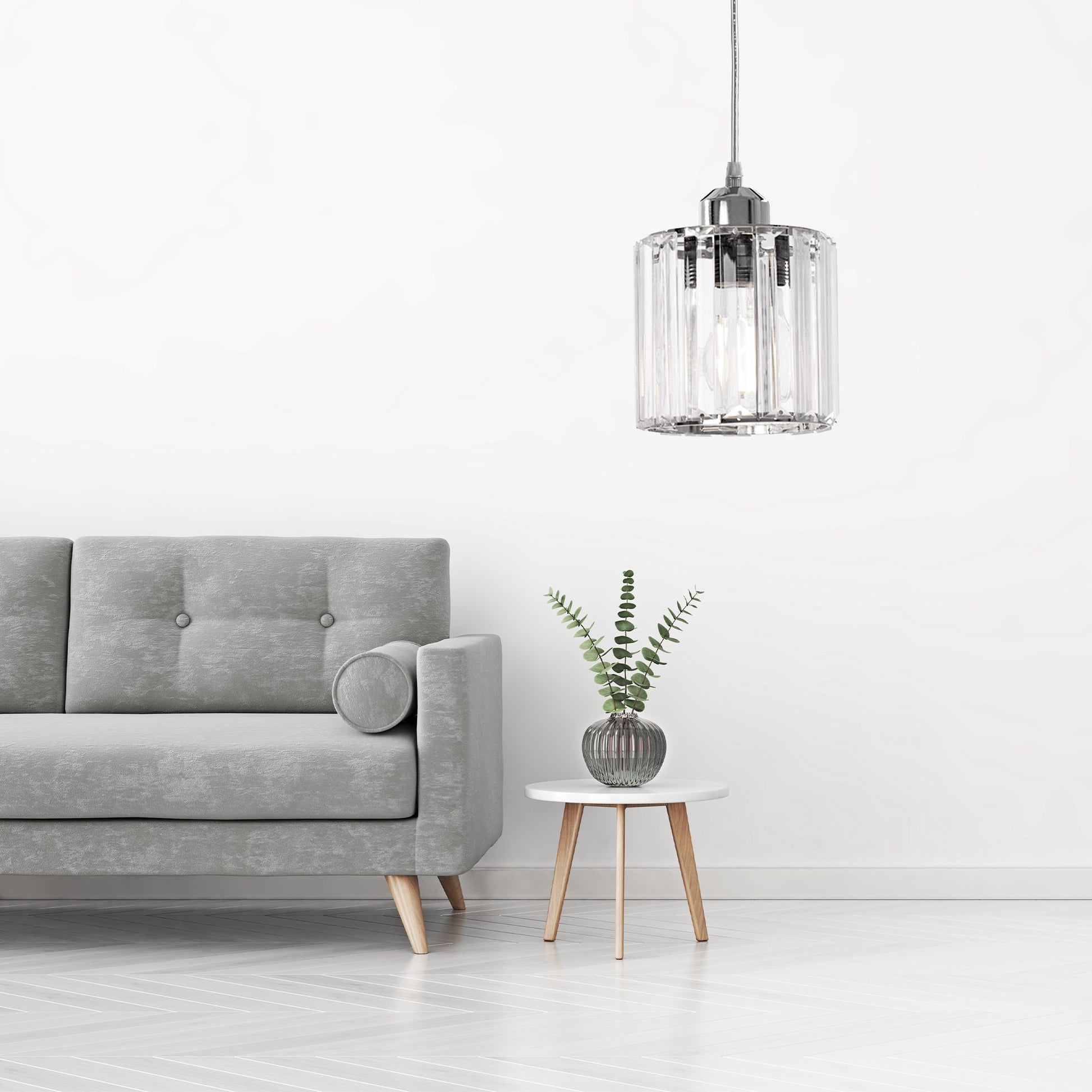 Lampă de tavan cristal argintiu APP508-1CP  8