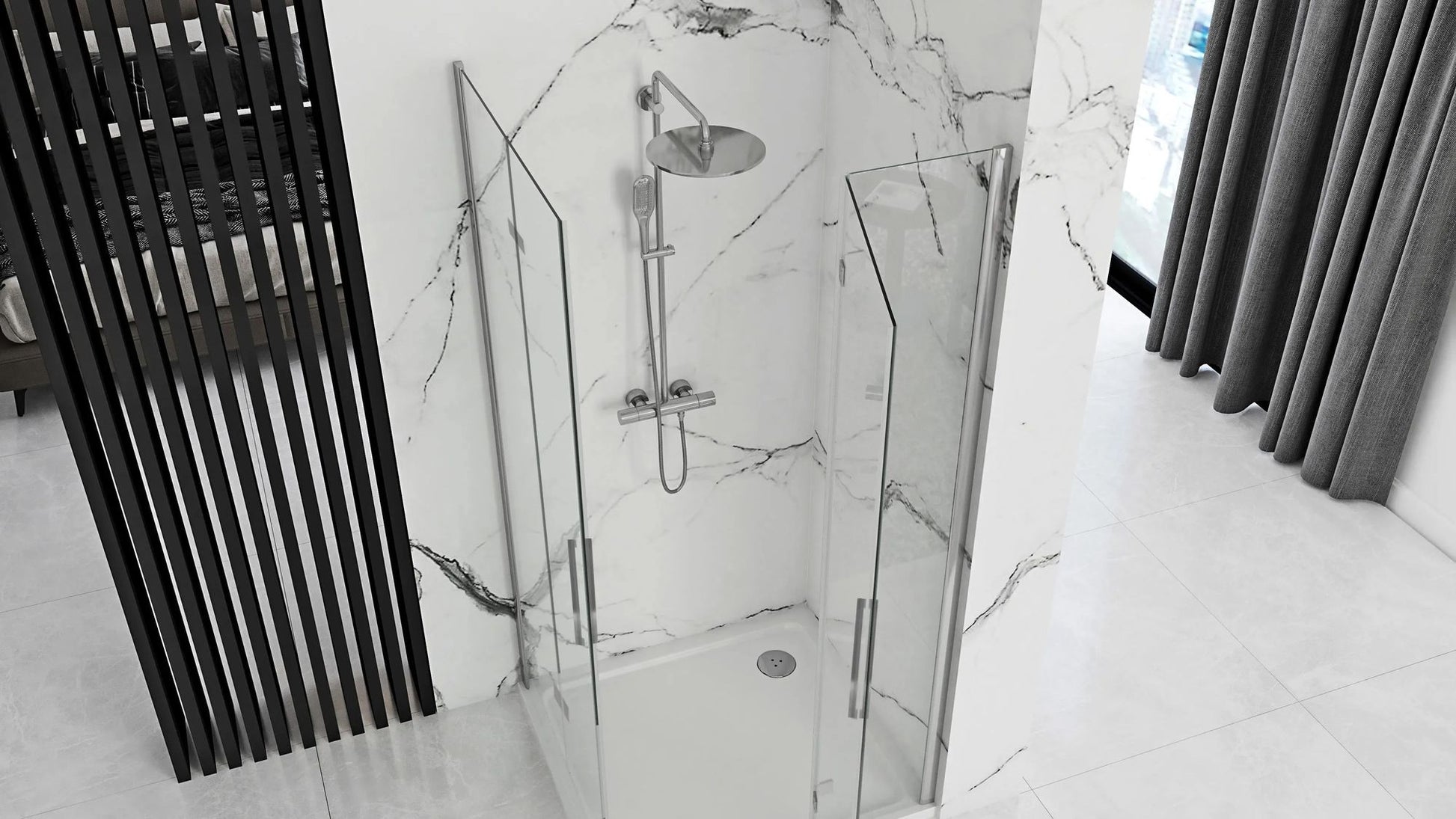 Cabina dus Rea Molier Chrome Double 80x90  3