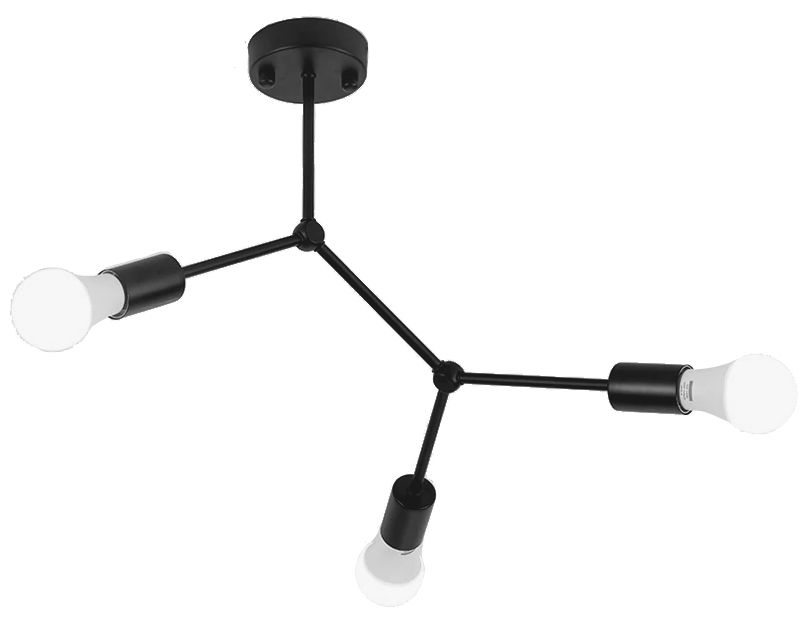 LAMPA PLAFON CLASICA NEAGRA METAL LOFT APP736-3C  1