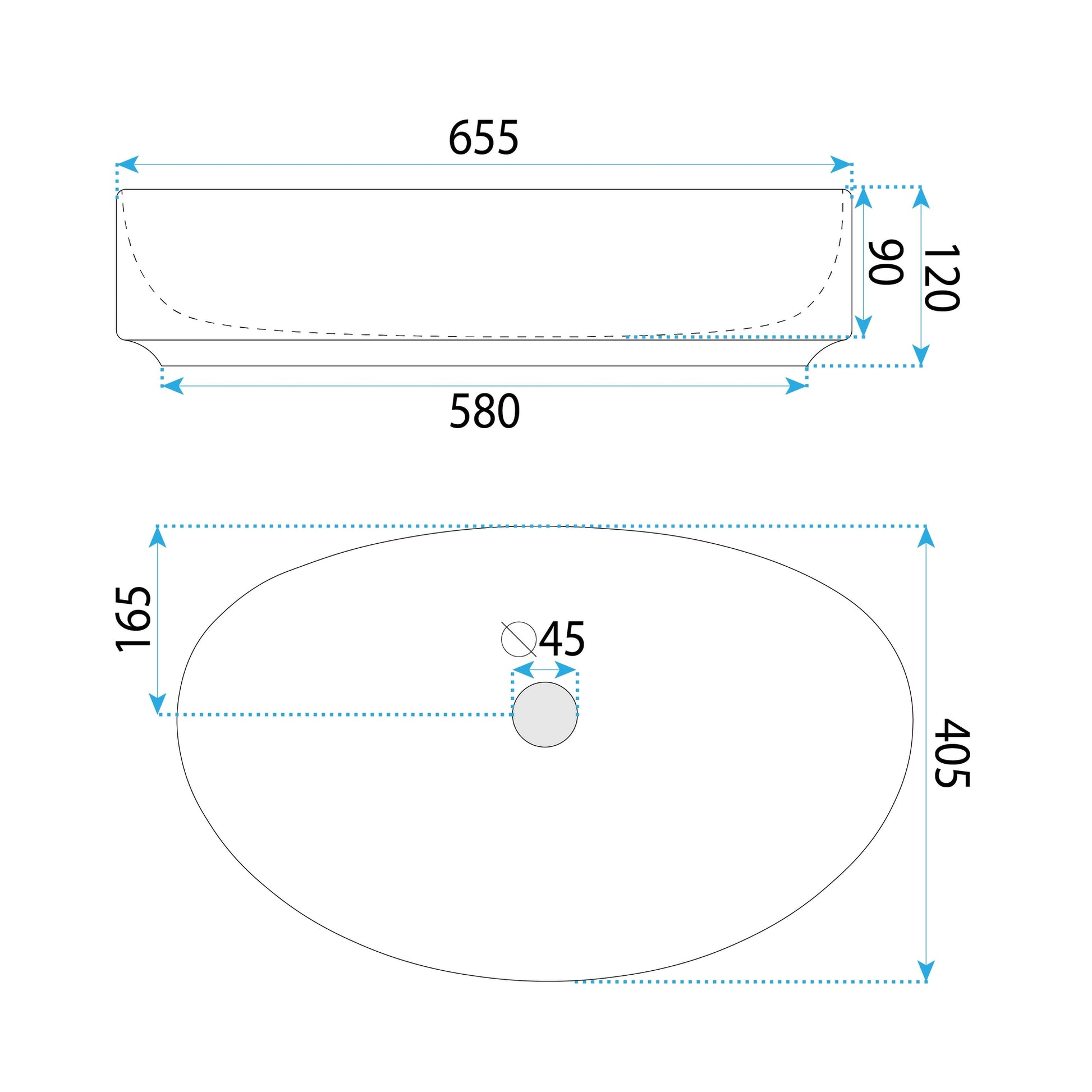 Lavoar Pe Blat Sabina 65  5