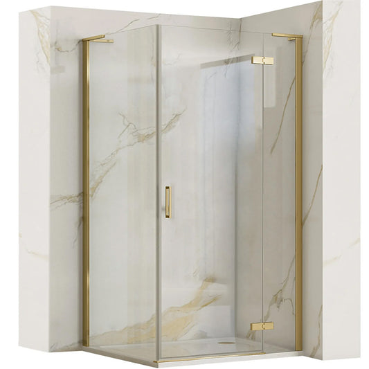 Cabina dus REA Hugo 100x80 Gold Brush  1