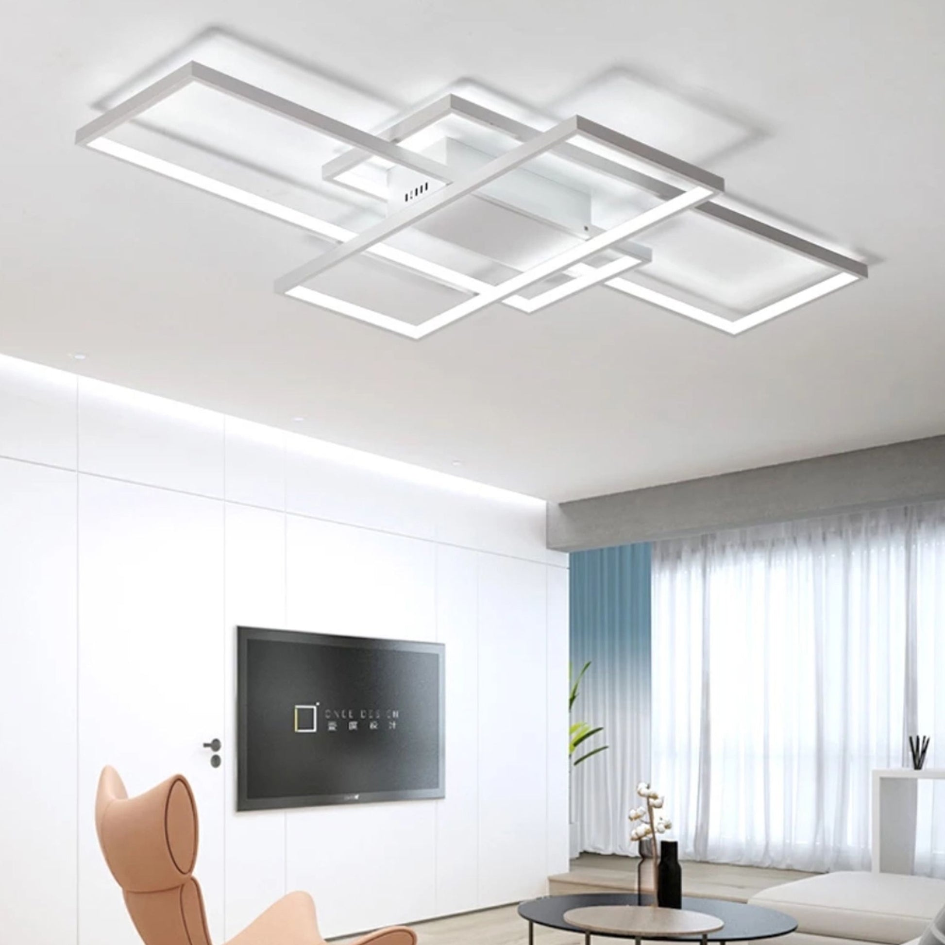 Plafoniera moderna LED + TELECOMANDA WHITE APP660 10