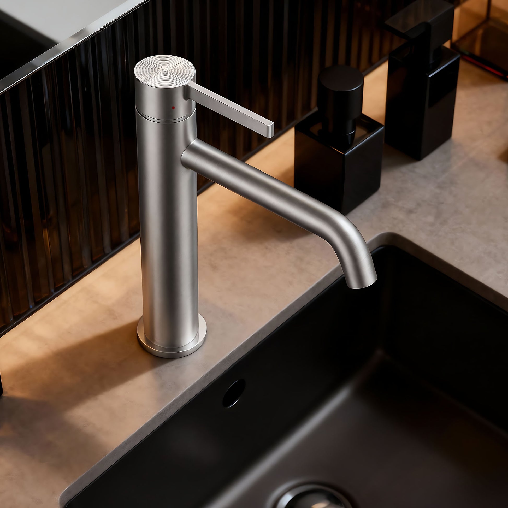 Baterie Pentru Baie Rea Foster Brush Nickel High  14