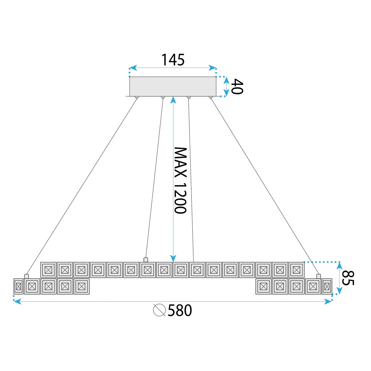 Lampa Led App1770-cp Chrome 60cm  12